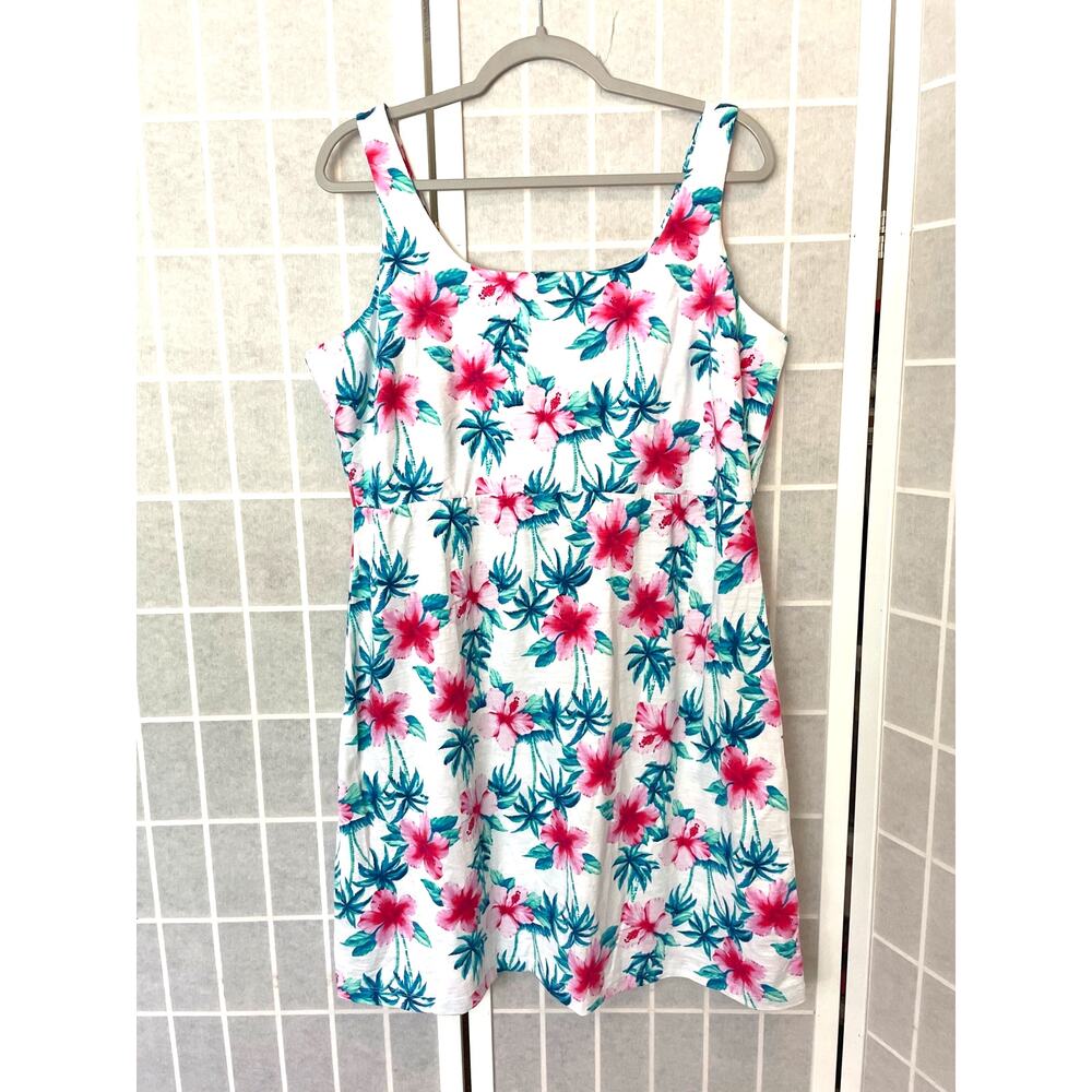 Tommy Bahama Sierra Madre Dress Tropical Floral XL Coastal Island Cruise Resort